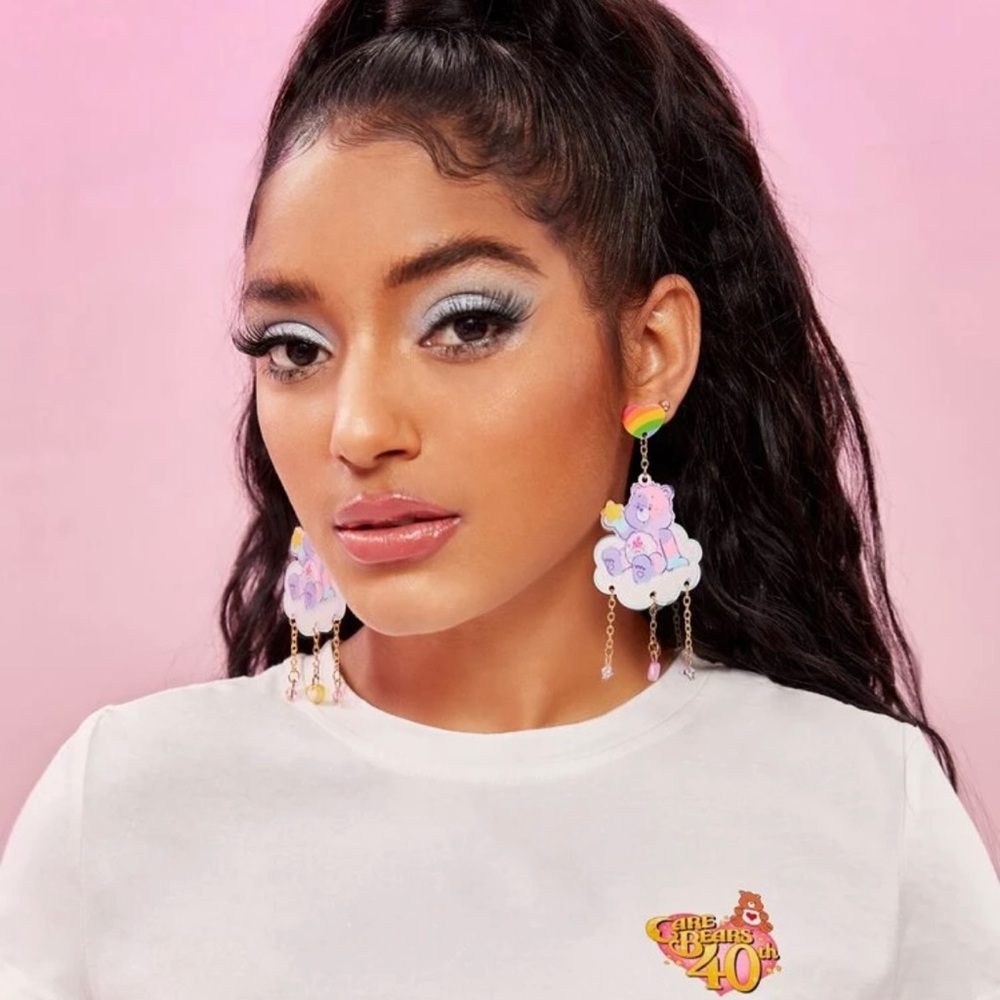 Colorful Care Bear Dangle Earrings